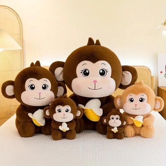 Image of SCOOBA Monkey with Banana Soft Toys for Kids Toddler Infant 35cm (Monkey with Banana)