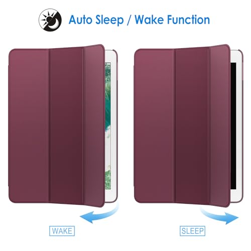 Image of JETech Case for iPad (9.7-Inch, 2018 /2017 Model, 6th /5th Generation), Smart Cover Auto Wake /Sleep (Wine)