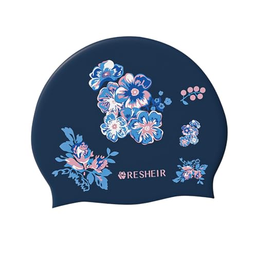 QLECXZI Silicone Swim Cap For Women Men Long Hair Training Race Swimming Cap Ensuring Comfortable Wearing While Providing Reliable Hair Training Race