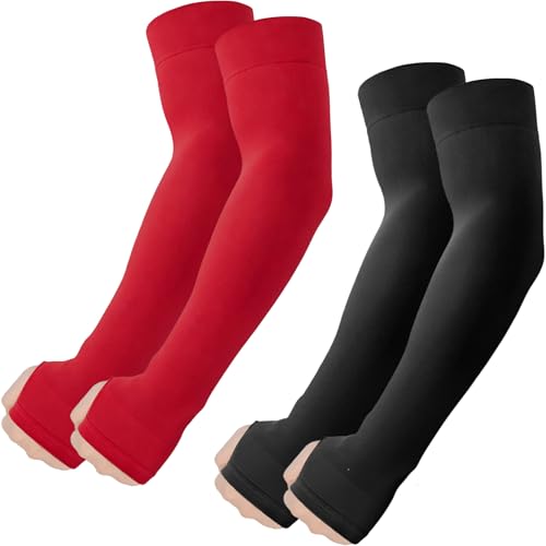 Image of ROXUN Arm Sleeves with Thumb Hole, Cooling UV Sun Protection Compression Tattoo Cover Up for Men /Women