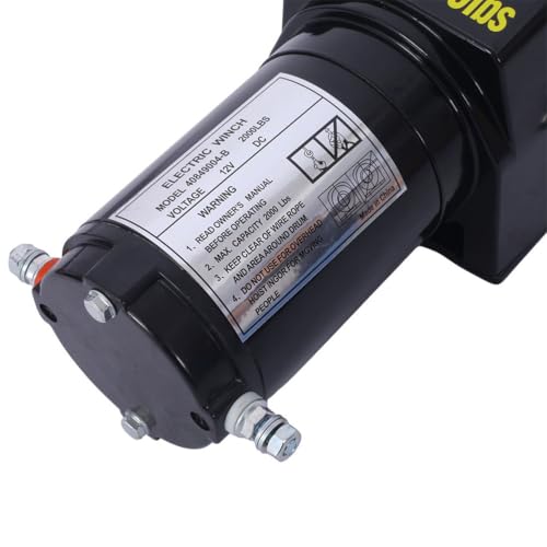 Winch eléctrico 2000 lbs 12V con control cableado miniatura 7