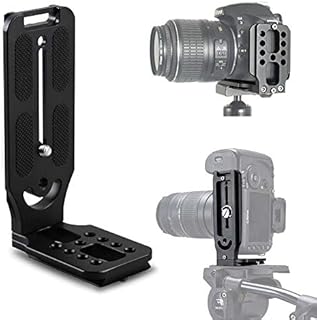 L Shape Camera Bracket Video Vertical Shooting Quick Release Plate L Stand with 1/4 Inch Screw for DSLR Cameras