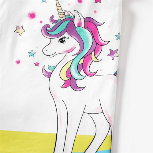 PATPAT Girls Princess Nightgowns Toddler Baby Girl 2 Pack Cute Unicorn Sleep Shirt Dress4