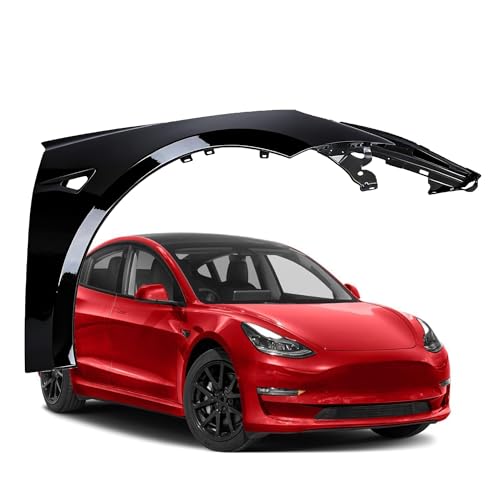 Fender Front Right Compatible with Te model3 2017-2023 Passenger Side Fender of New Replacement OEM 1081400E0D（Painted Black）