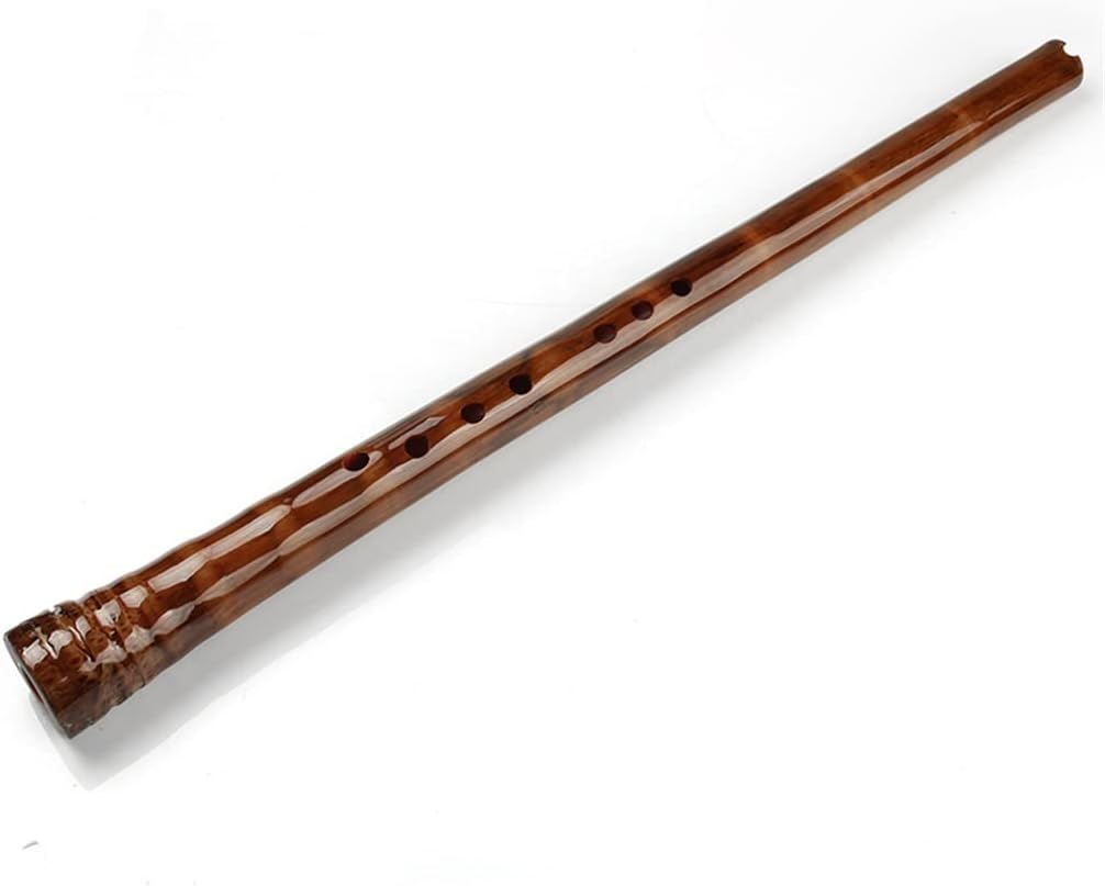 GF Key 8Holes Professional Brown Glossy Vertical Traditional Chinese Woodwind Musical Instruments