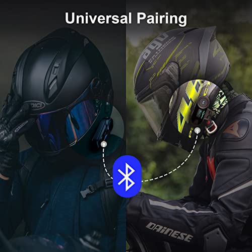 Freedconn Motorcycle Bluetooth Headset Tcom-Sc Bt5.0 Motorcycle Bluetooth Communication Systems 2 Riders 800M Helmet Intercom Share Music With Lcd Screen Fm Handsfree Call Changeable Hard/Soft Mic #TOP2