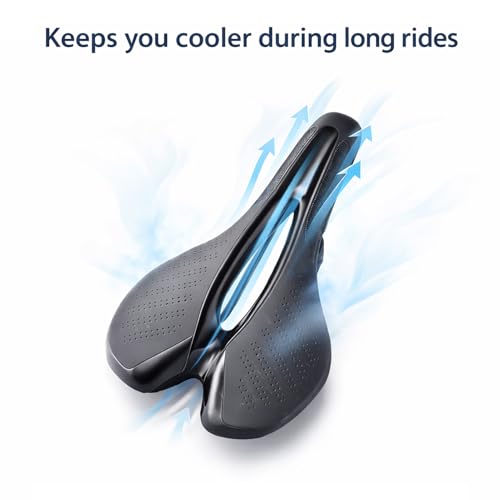 Bike Seat, Bike Saddle with Comfortable Waterproof Lightweight Design for Men and Women Road Mountain MTB Bicycle