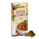 Massel Beef Style Broth Boullion Cubes, Gluten Free, MSG Free, Dairy Free, Non GMO, 0g Trans Fat Soup Base Seasoning For Ramen, Soup, Stew, No Animal Content, 1 Pack 105g