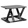 Height Adjustable Stand Up Desk Converter Ergonomic Sit Standing Riser | Flat Top Table Size 22”x26” Supports 30lbs | No Assembly Required | Premium Quality & Very Sturdy | Perfect for Laptops or iMacs