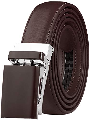Falari Automatic Ratchet Buckle Leather Belt, 1 Inch Wide, Trim to Fit Design for Women, Boys and Girls