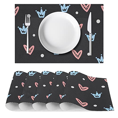 Set de table lavable gris pour éviter les taches de plat chaud lot de 4