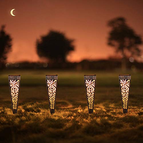 6Pcs Solar Lights Outdoor Decorative Pathway Garden Stakes Lights Waterproof Led For Patio, Walkway, Lawn Decorations (Copper) #TOP5