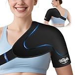 Hilph 3D Double-Layer Gel Shoulder Ice Pack Rotator Cuff Cold Therapy, Reusable Cold Pack Shoulder Wrap for Post-Surgery Recovery, Bursitis, Sport Injuries, Fatigue & Shoulder Discomfort - Medium