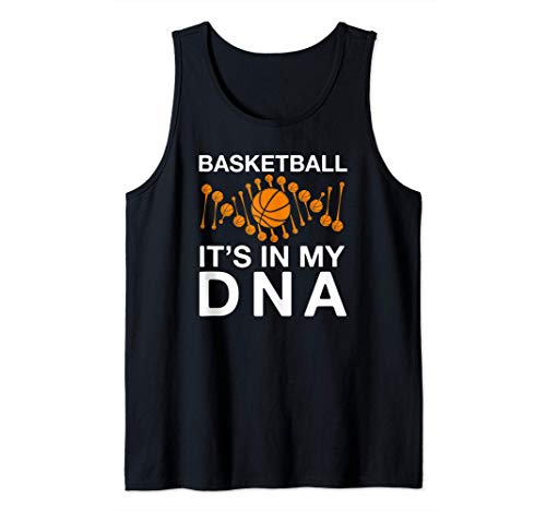 Basketball It's In My DNA Lover Player Coach Funny B-ball Camiseta sin Mangas