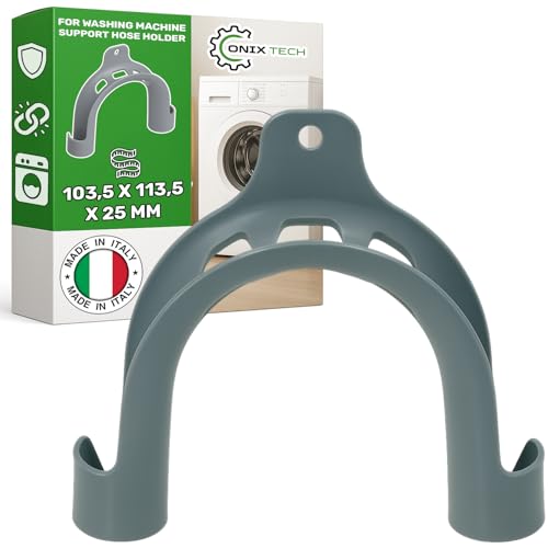 ONIX TECH Support Tuyau Vidange Machine a Laver Universel 103,5 x 113,5 x 25 mm - Adaptateur Universel en Forme de U pour Tuyau Vidange Lave Vaisselle - Garantie de 5 Ans - MADE IN ITALY