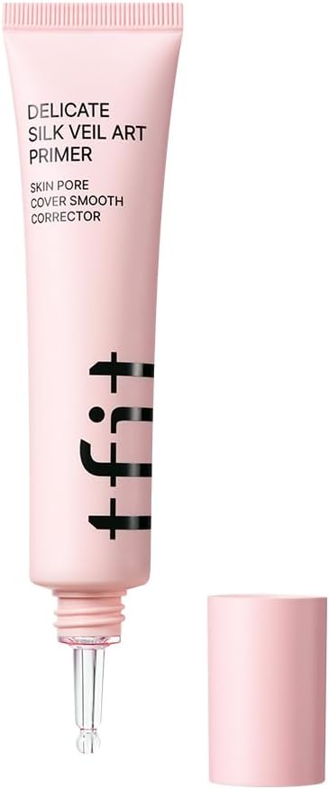 TFIT Delicate Silk Veil Art Primer - Korean Makeup, Poreless Matte Makeup Primer for Oily Skin (Lightweight, Hydrating), Blurring Pore Filler, Long-Lasting Blur Effect, 1.01FL. Oz.
