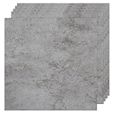 VallisCo 30-Pack Peel and Stick Vinyl Floor Tiles, 12'x12' Self-Adhesive Waterproof Peel and Stick Flooring Planks DIY for Bathroom, Kitchen, Living Room, Cover 30 Sq. Ft Dark Gray