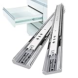 SWAYVES Guías para Cajones con Rodamiento de Bolas de Cierre Suave, Guías para Rieles de Extensión Completa, Guías para Cajones para Gabinetes de Cocina, Dormitorios, Oficinas/1Pair/550Mm(22Inch)