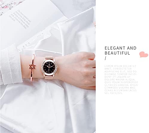 Luxury Women Watches Analog Quartz Watch Bracelet Watch Mesh Band Waterproof Wrist Watches for Ladies Blue, Quartz Watch - Image 5