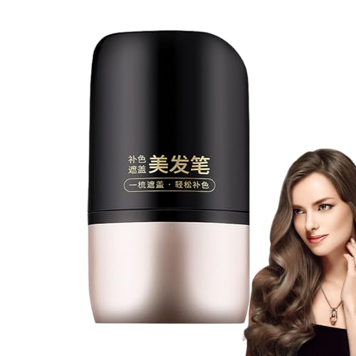 Lápiz De Cobertura De Cabello Gris - Stick De Colores Para Cabello Impermeables, Pincel De Tinte De Precisión | Peine De Tinte Para Cabello Adecuado Para Viajes Con Espejo Integrado, Aplicador A