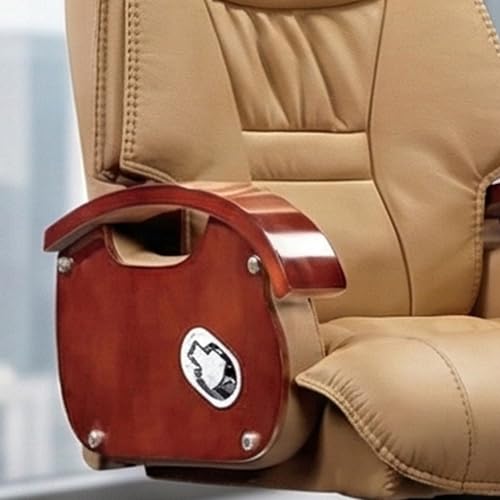 Image of Lakdi The Furniture High Back Director & Executive Chair for Office Modern Design Made in Plyboard with Leatherette & Recliner & Height Adjustable and Revolving Chair - 111011320 Cream
