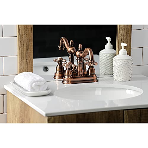 Kingston Brass KB160AXAC Heritage 4 in. Centerset Bathroom Faucet, Antique Copper by Kingston Brass - Image 7