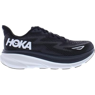 أحذية رياضية HOKA Clifton 9 للسيدات للجري على الطرق (أسود/أبيض، نظام مقاسات الأحذية الأمريكية، للبالغين، للنساء، رقمية، متوسطة، 8)