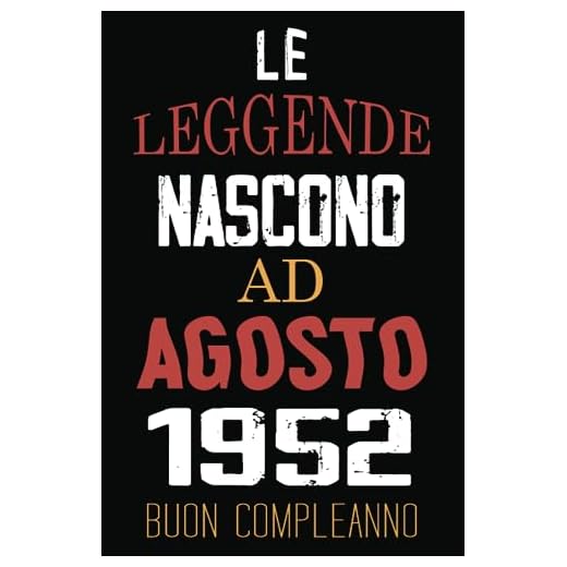 Le Leggende Nascono Ad Agosto 1952: Idea regalo originale e divertente di 71 anni per donne e uomini. Taccuino a righe