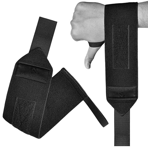 AQF Power Weight Lifting Wrist Wraps Supports Gym Training Fist Straps - Sold as Pair & One Size Fits All - Image 3