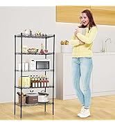 Dkelincs 5 Tier Wire Shelving Unit NSF Storage Shelving Adjustable Metal Wire Shelf Rack 21.5’’ x...