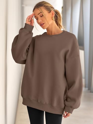 Image of EFAN Womens Oversized Sweatshirt Crewneck Sweater Casual Fall Outfits 2026 | Fleece Lined Stretchy Hoodies Basic Comfort Clothes Loose Maternity Workout Gym Lounge Wear Winter Airport Fashion