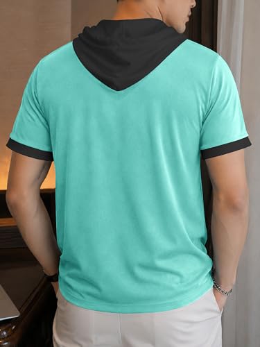 Image of Noble Monk Men's Hoodie Neck Polo T-Shirt | Half Sleeve | Regular Fit | Casual Wear for Men