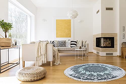 Violet Mist Microfiber Beach Towels Oversized Round Mandala Beach Blanket Sand Free Quick Dry Hippie Boho Circle Bath Towel Absorbent Bohemian Meditation Rug Yoga Mat Throw Fringe Tapestry 60" Gs #TOP5