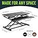 TechOrbits Standing Desk Converter-32-inch Height Adjustable, MDF Wood, Sit Riser-Black, 32