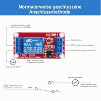 GTIWUNG 10 Stück One Channel Relay Module 12V, 1 Kanal Relaisplatine mit Optokoppler-Isolation, High Level Trigger Relaismodul, Low Level Trigger Erweiterungsplatine, Relaisschalt Modul für Arduino – Ansicht 5