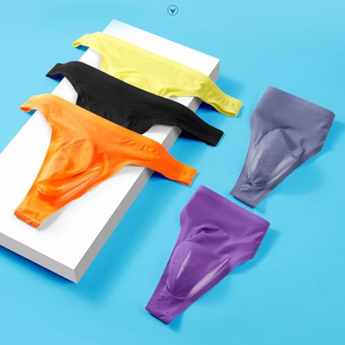 Men's Seamless Briefs Breathable Transparent Ultra-thin Underwear Sexy Bikini4