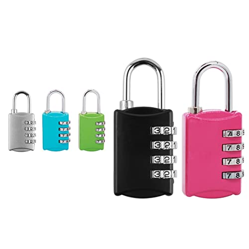 Image of cdar Combination Lock, 4 Digit Combination Padlock for School Gym Sports Locker, Fence, Toolbox, Case, Hasp Cabinet Storage Rose Gold