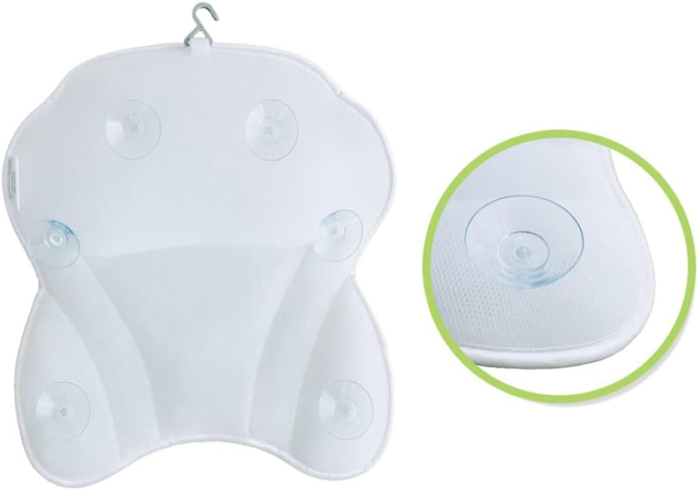 Eioflia Bath Pillow for Women & Men Ergonomic Bath Pillows for Head and Neck with Quilted Air Mesh for Breathable : Beauty & Personal Care