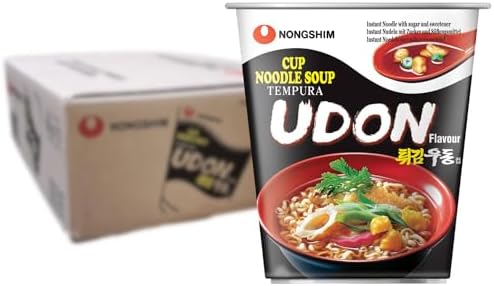 Nongshim Tempura Udon Cup Noodle Soup (Pack of 12)