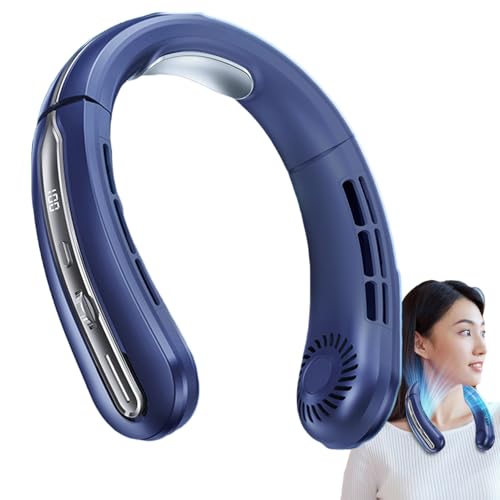 Ventilatore da collo a mano – Dispositivo senza lama indossabile a 100 velocità, ventola di raffreddamento personale, gadget di raffreddamento ricaricabile, dispositivo di raffreddamento portatile