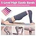Smloplom Home Pilates Kit for Women,15 pcs Pilates Equipment with Pilates Ring and Ball, 5-Level High Elastic Resistance Bands, Yoga Bands, Skipping Rope, Essentials Accessories Workout Set, Pink