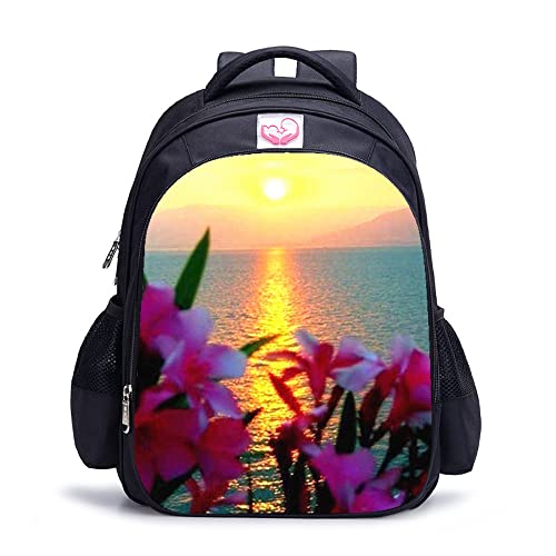 Sac à dos scolaire paysage océanique imprimé 3D pour adolescent