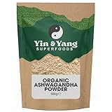 Organic Ashwagandha Powder 500g, by Yin & Yang Superfoods. 100% Pure and Raw - Premium Quality. Vegan, Gluten Free & Palm Oil Free.