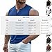 Sdeycui Fashion Sleeveless Tank for Men Business Solid Color Tshirts V Neck Baggy Comfy Casual Workout T-Shirts Dark Gray