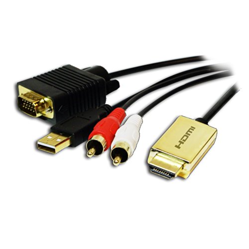 Logilink Cv0052A - Cavo Hdmi Su Vga Con Cavo Audio, 2 M, Colore: Nero