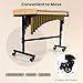 Giantex 32 Note Glockenspiel Marimba with Adjustable Stand & Wheels, Metal Xylophone Percussion Instrument with Aluminum Bars, Resonator Tubes & Mallets for Classroom, Students & Performance