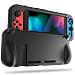FINTIE Silicone Case for Nintendo Switch - Soft [Anti-Slip] [Shock Proof] Protective Cover with Ergonomic Grip Design, Drop Protection Comfort Grip Case for Nintendo Switch Console & Joy-Con (Black)