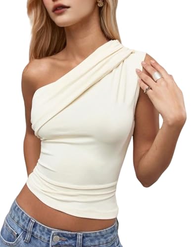 Camiseta de un solo hombro para mujer perfecta para renovar tus looks de fiesta