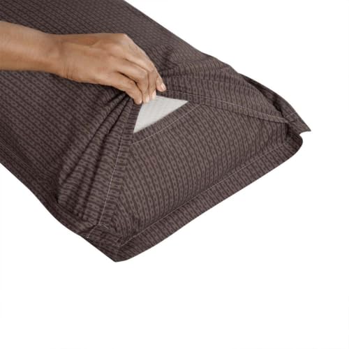 Image of Wakefit 100% Cotton Pillow Cover Set of 2 | 200 TC Soft & Breathable Pillow Cases | Standard Size 18 x 27 Inch | Skin Friendly, Durable & Gentle Machine Washable | Ross Brown