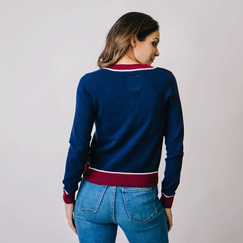 Image of Hope & Henry Women's Long Sleeve Fine Gauge V-Neck Sweater